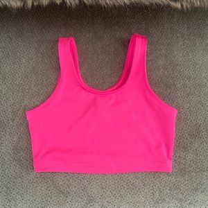 Wild Fable Neon pink cropped tank top Size XS